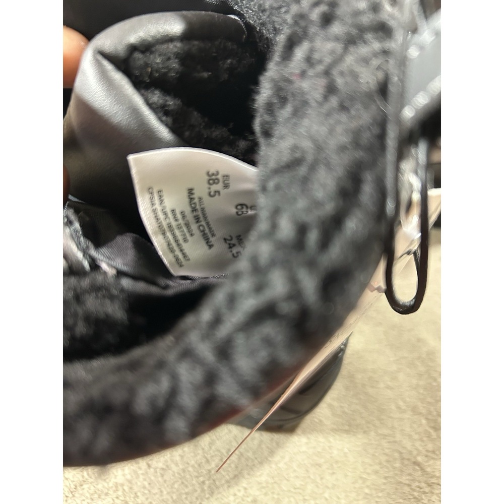 Member's Mark Youth Snow Boots Size 6B Black Gray Faux Fur Lined NWT - Picture 8 of 9